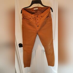 Madewell Orange High-Waisted Jeans